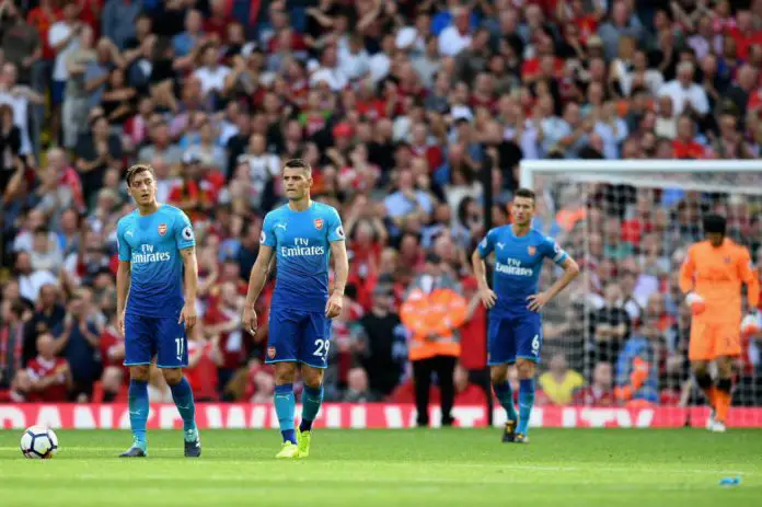 Arsenal players Liverpool Aug2017